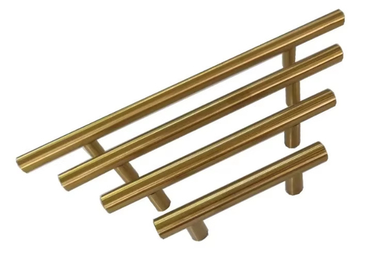 Stempelprozess Runde Goldene Licht Luxus Schrank Türgriff Messing Aluminiummaterial