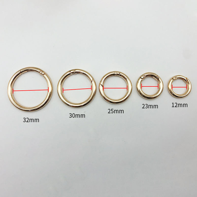 Metall Zinklegierung Spring Buckle Open Ring Schlüsselanhänger für DIY Schmuck