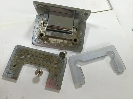 OEM-CNC-Hardware-Teile Messingpolierte Einseitige Duschscharniere mit Edelstahl
