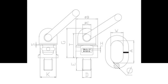 Verbessern Sie Ihre Rigging mit 5.3T geschmiedeten D-Ring Rigging Hardware ohne Feder optional