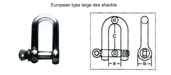 Hardware-Rigging Mooring Gemalte Schlinge und Drop geschmiedet Schraubspin Anker Schlinge