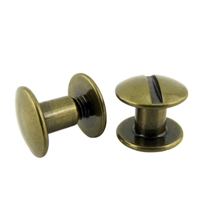 Gravierter Nickelplattierte Chicago Spiralbeutel Hardware aus Edelstahl für OEM-CNC-Teile