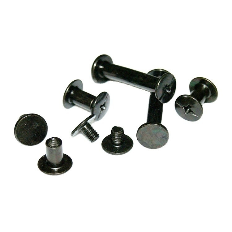 Gravierter Nickelplattierte Chicago Spiralbeutel Hardware aus Edelstahl für OEM-CNC-Teile
