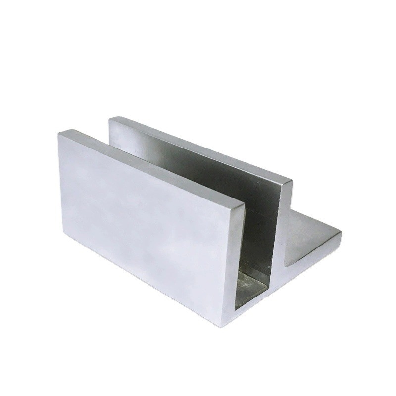 OEM-CNC-Hardwareteile F-förmige Glasplattenklemme mit und aus Edelstahlmaterial